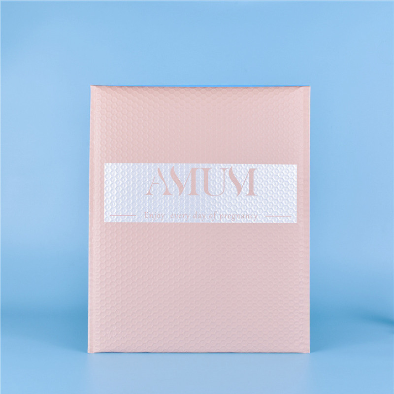 Light Pink PO PE Gift Postage Poly Bubble Mailers Matte Vanishing