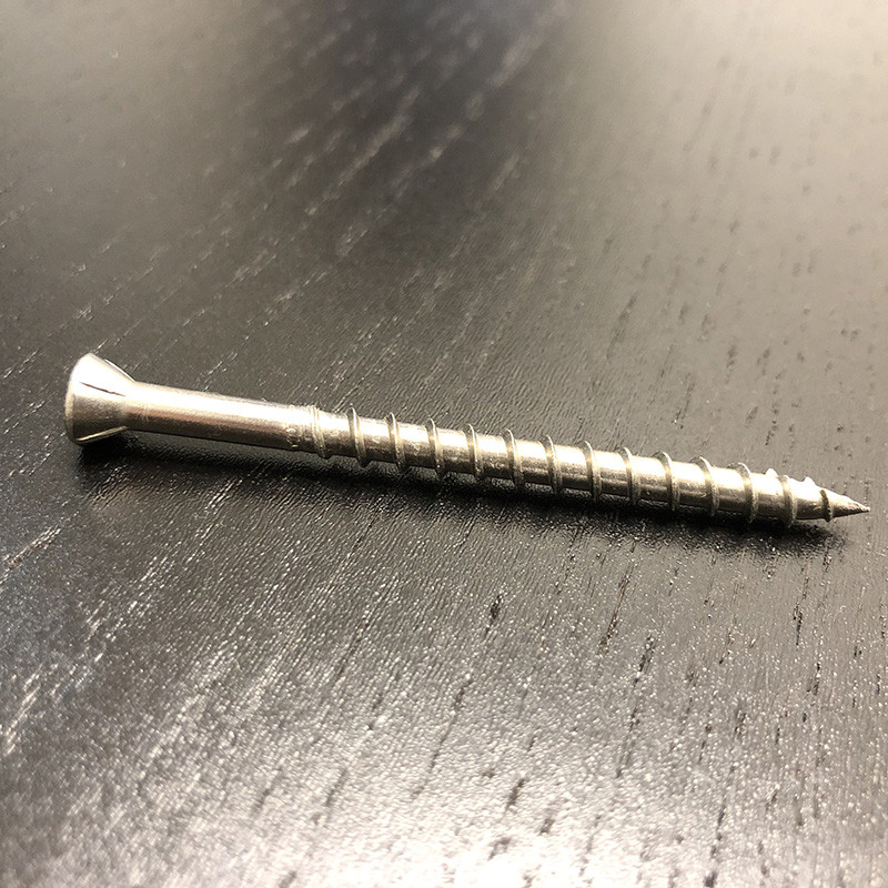 304 65mm Stainless Steel Decking Screws 10G Trim Head Square Drive Screws Type 17
