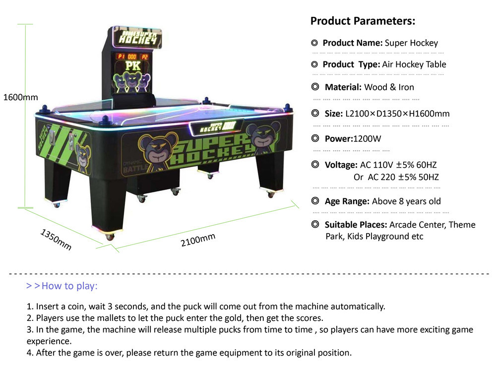 Adult Multi Puck Sports Arcade Machine Air Hockey For Amusement