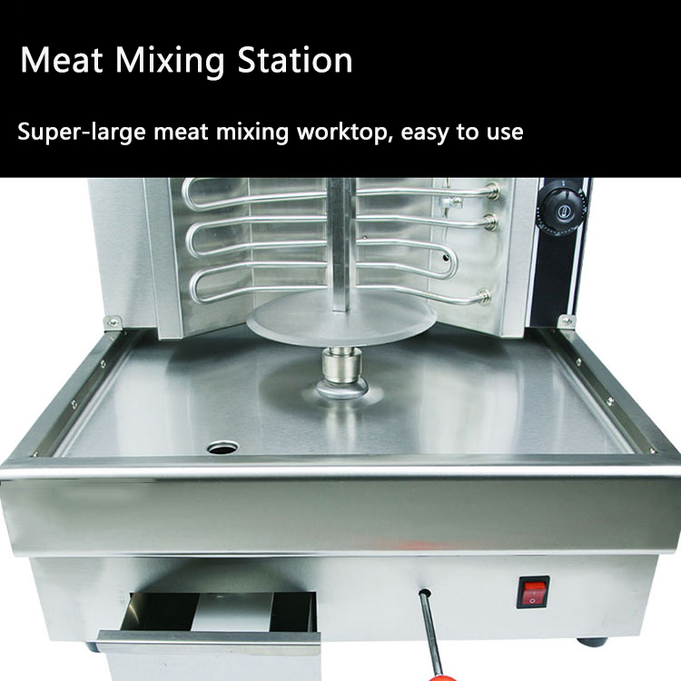 3 Burners Automatic Chicken Doner Kebab Shawarma Grill Equipment Machine with Broilers