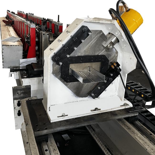 Supermarket Shelf Roll Forming Machine , Automatic Box Beam Roll Forming Machine