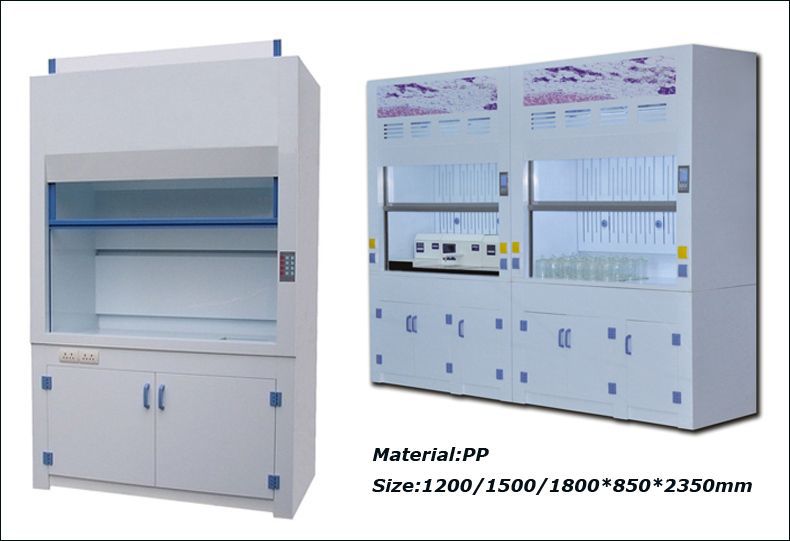1.0mm Cold Rolled Steel Chemical Fume Hood , Blue Lab Fume Cupboard