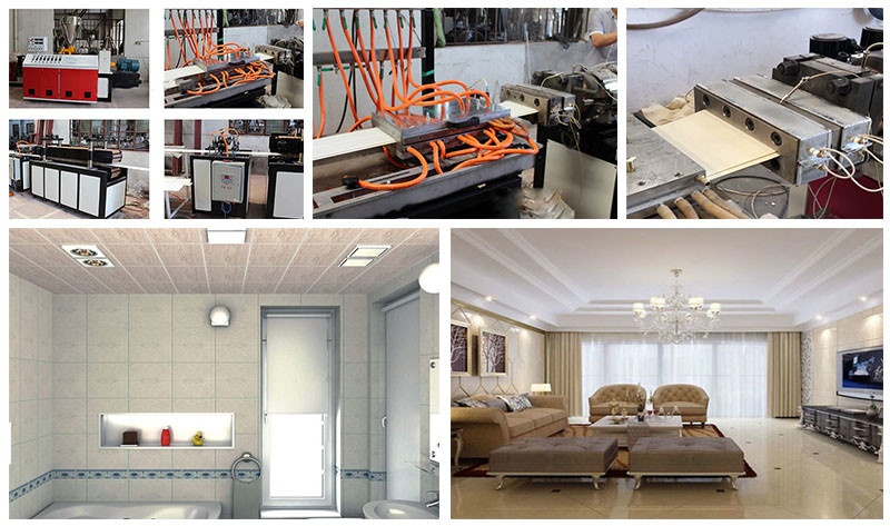 280kg/H PVC Pinch Plate PVC Ceiling Production Line Wall Panel Extrusion Making Machine