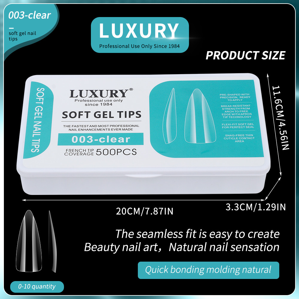 Medium Stiletto Nails 11 Sizes Press-on Full Cover Sharp Shape Fake Nails For Nail Extensions