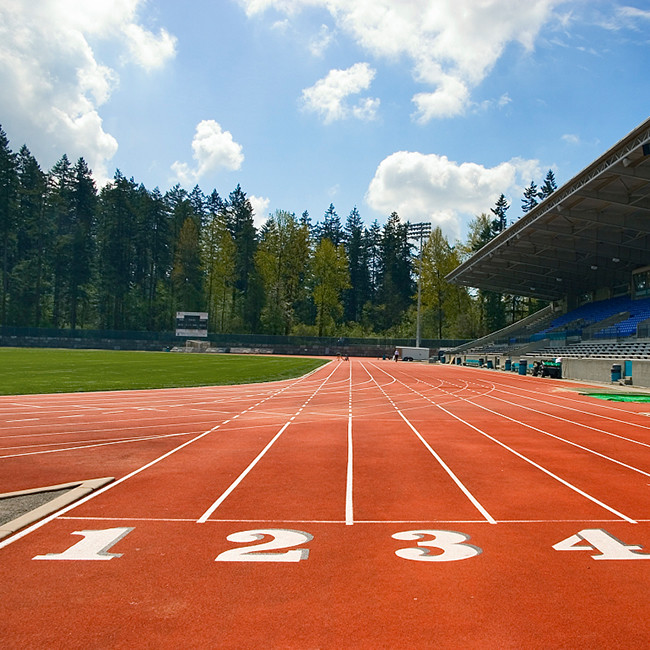 Eco Friendly Athletic Running Track Spray Coating System