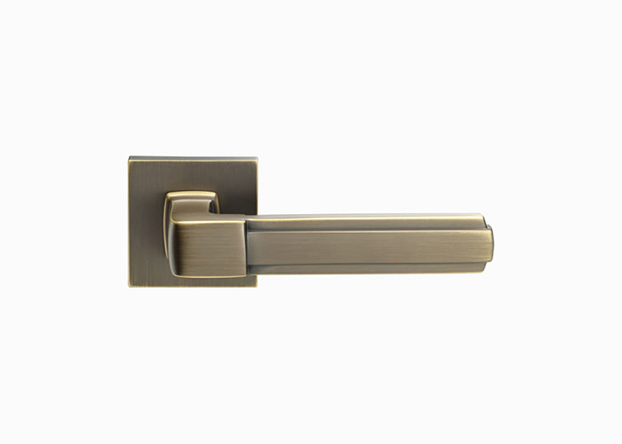 Amertop Brass Door Lock Set Grey Interiror Bedroom Bathroom Dummy Door Handle OEM / ODM