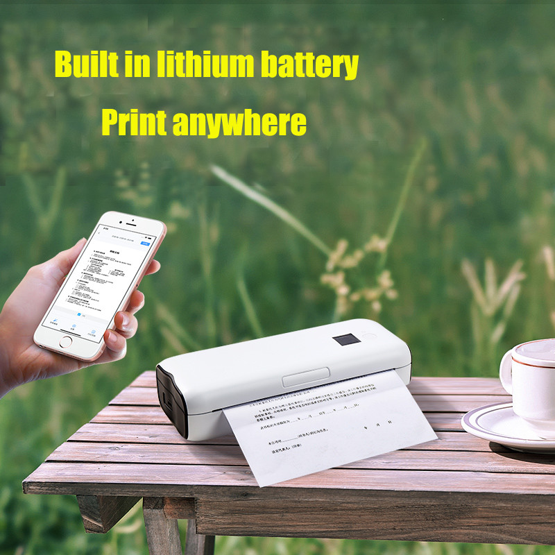 Bluetooth Mobile Printer A4 Thermal Label Printer for Android IOS Windows