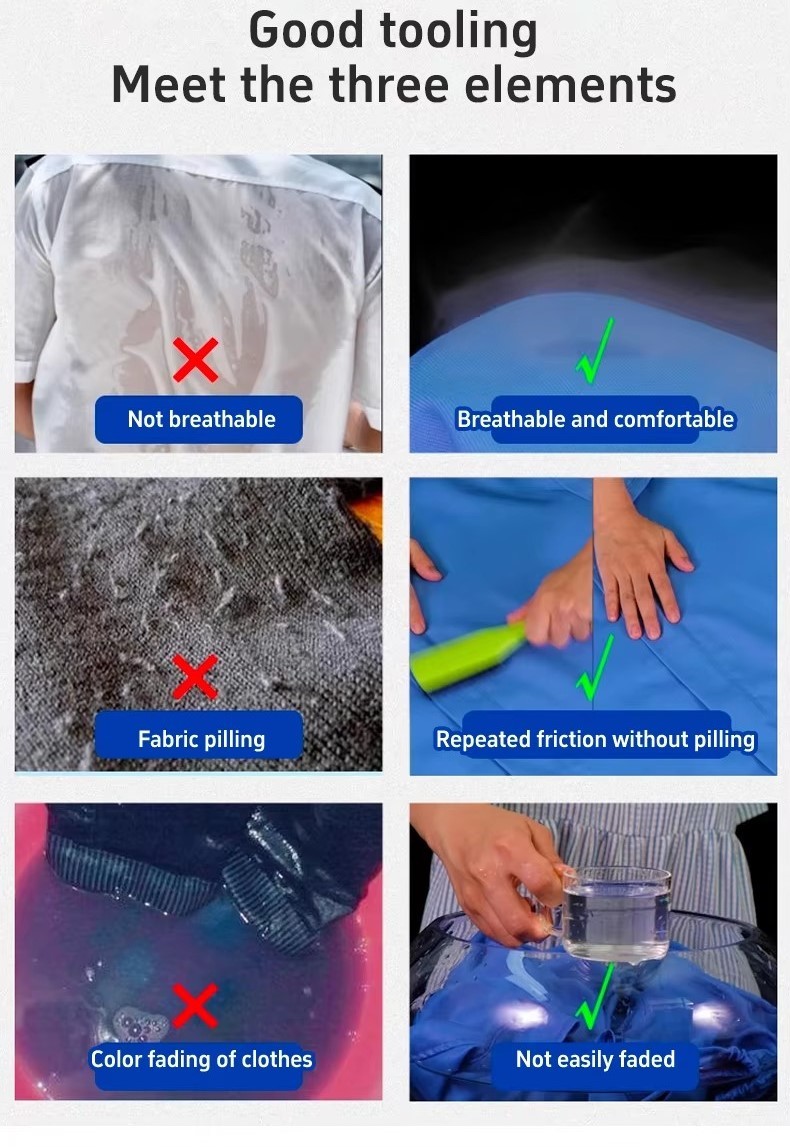 Summer Short Sleeved Work Clothes Wholesalers Food Workwear Waterproof Dustproof Workwear Workshop Work Suit