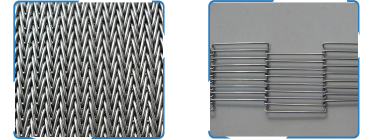 Conveyor 304 Stainless Steel Mesh Chain 220V 500mm Width For Transportation
