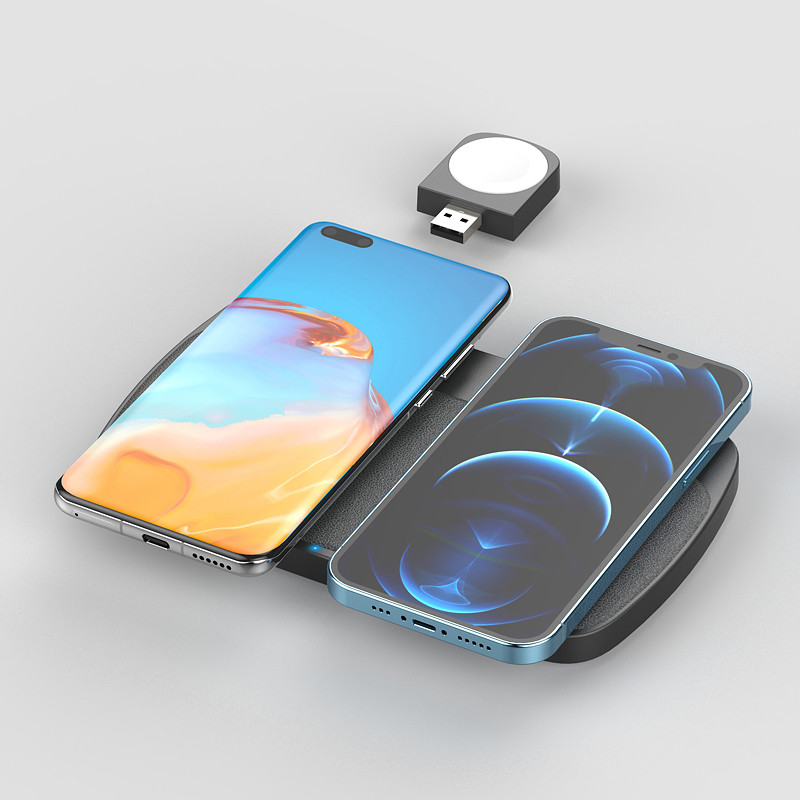 Max Input 12V 2.5A 3 In 1 Wireless Charger Fast Charge 5 Coils