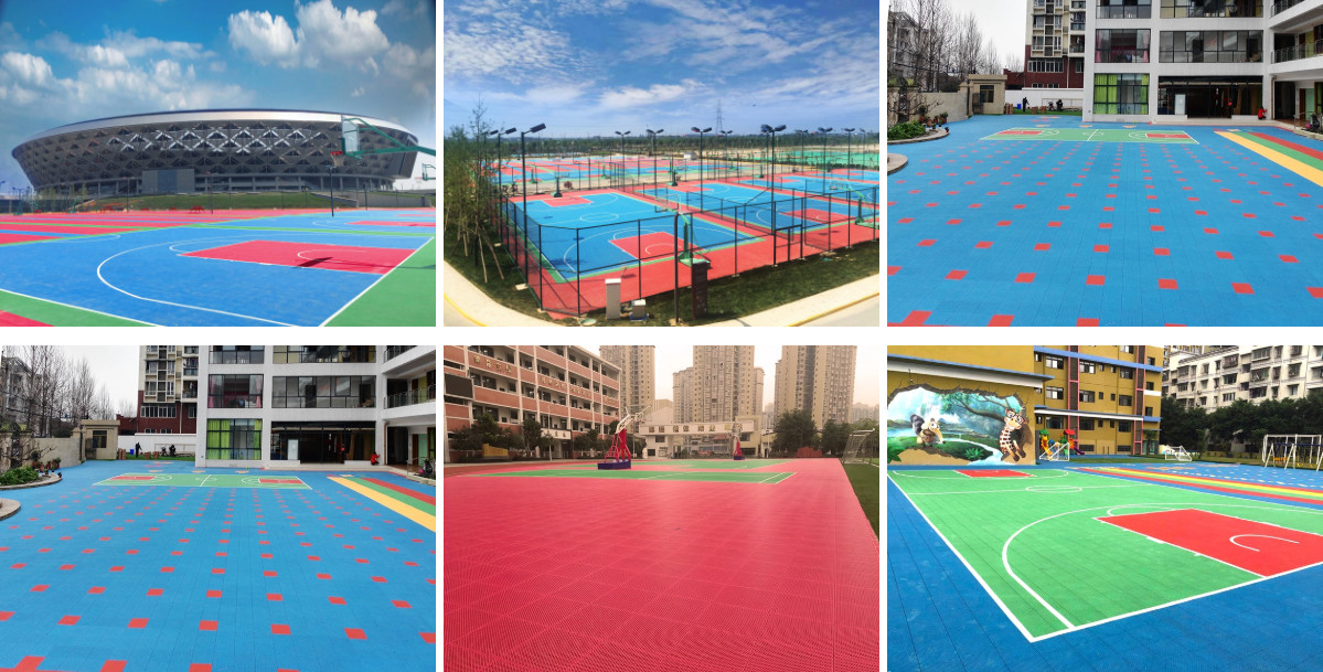 Anti Skidding PP Interlock Soprt Tiles Outdoor Waterproof Sports Surfaces