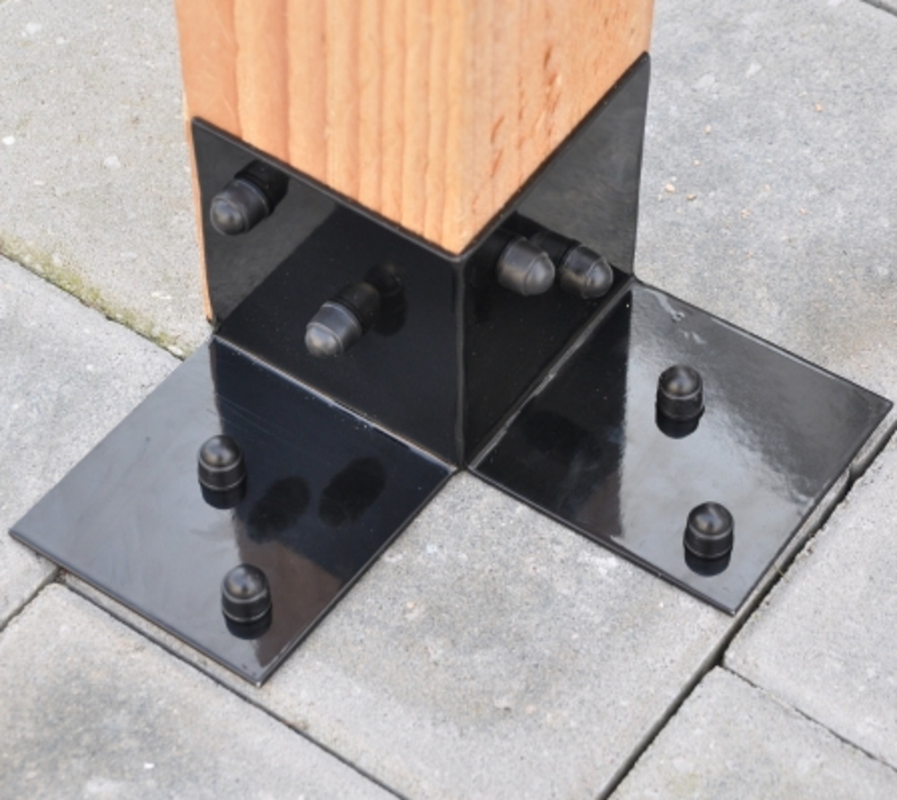Furniture Hardware Pergola Bracket with Wooden Structure and Stamping Punching Bending