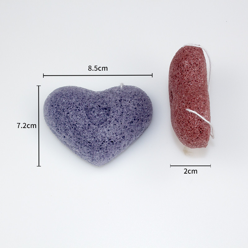 Skincare Exfoliating Goose Yellow Heart Konjac Sponge Organic