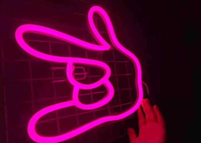 Pink Palm Hazard Free AU Plug 6ft Wire Led Neon Signs