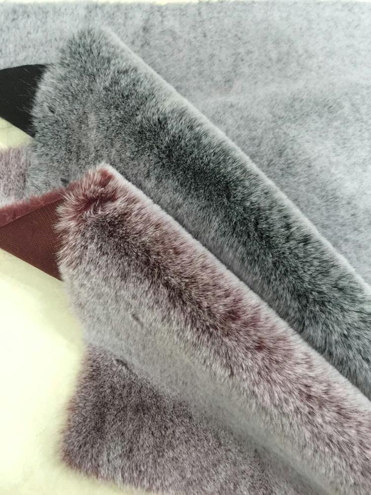 Knitted Type Tricot 100% Polyester Very Soft Big Weight 20-25mm Rabbit Fur Fabric