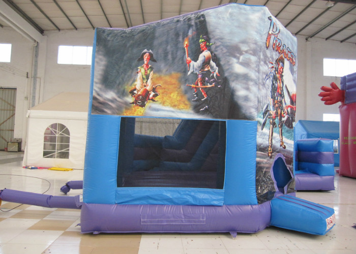 Classic inflatable pirate themed combo 5 in 1 inflatable bouncy castle pirate multi inflatable jump house