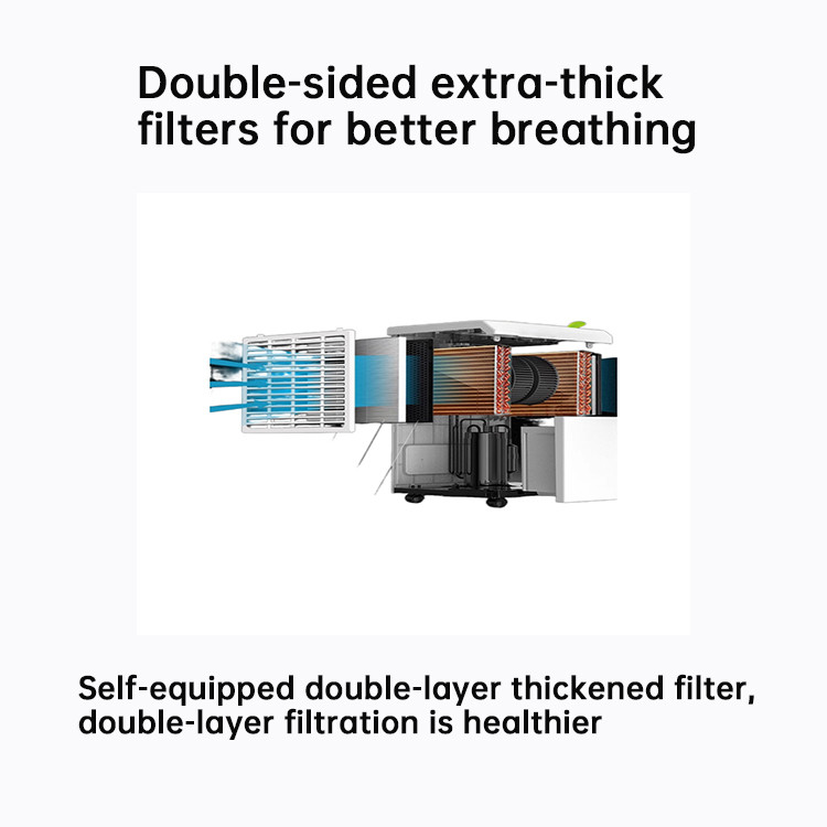 480L Commercial Dehumidifier High-efficiency Humidity Moisture Absorber Large Spaces Up To 500 M² With Drain Hose