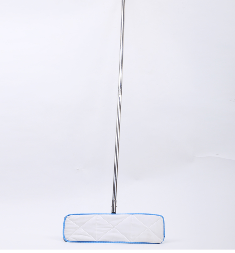Chemical factory cleanroom flat with replaceable microfiber mop cloth flat mop