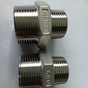 China AISI 304 MSS SP-114 CL1000 Stainless Steel Cast Threaded Hexagon Reducing Nipple on sale