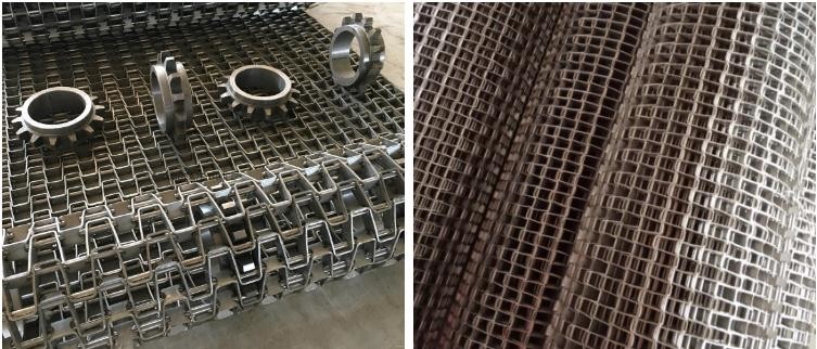 Round Woven Wire Mesh 304 Stainless Steel Honeycomb Conveyor Dryer Screw Belt