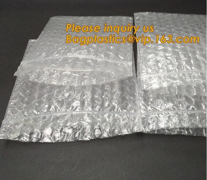 Holographic Factory Shiny gold Cosmetic bag Zipper Bubble Bag zip-lock Slider Padded Mailer metallic bubble zipper bagea