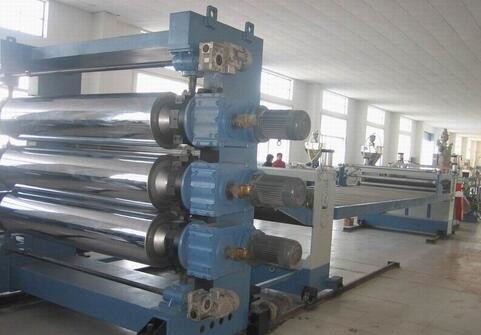 PVC Plastic Sheet Extrusion Machine , Double Screw Pvc Decoration Sheet Production Line