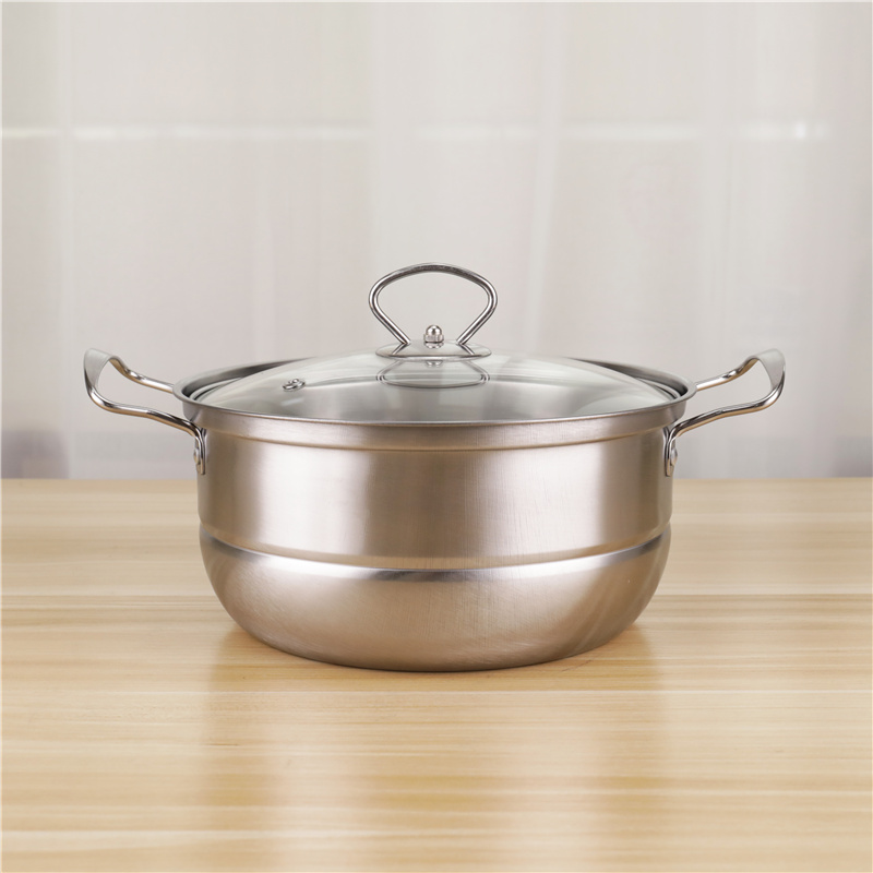 Modern Desktop Stainless Steel Cookware Set 12pcs Food Soup Pot