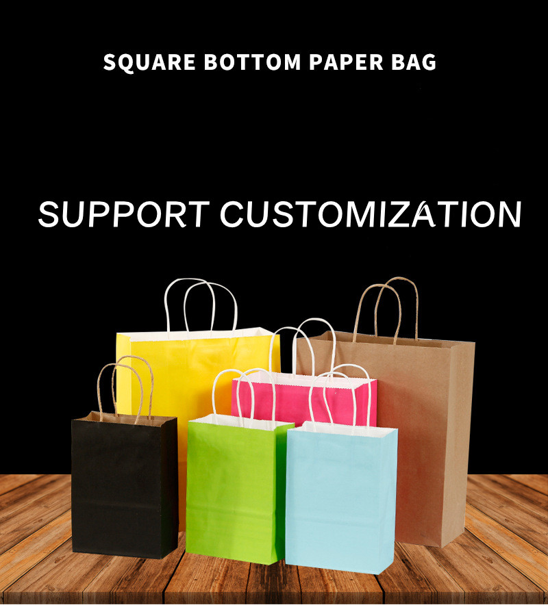 Gift Boutique Paper Bags Bulk Custom Printed For Sandwich Cookie Candy Packing