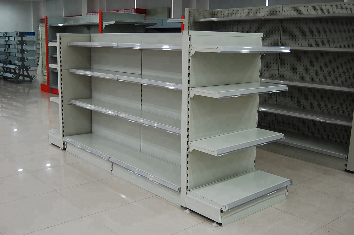 Easy Assembly Supermarket Display Shelving 150KG / Level Loading Capacity