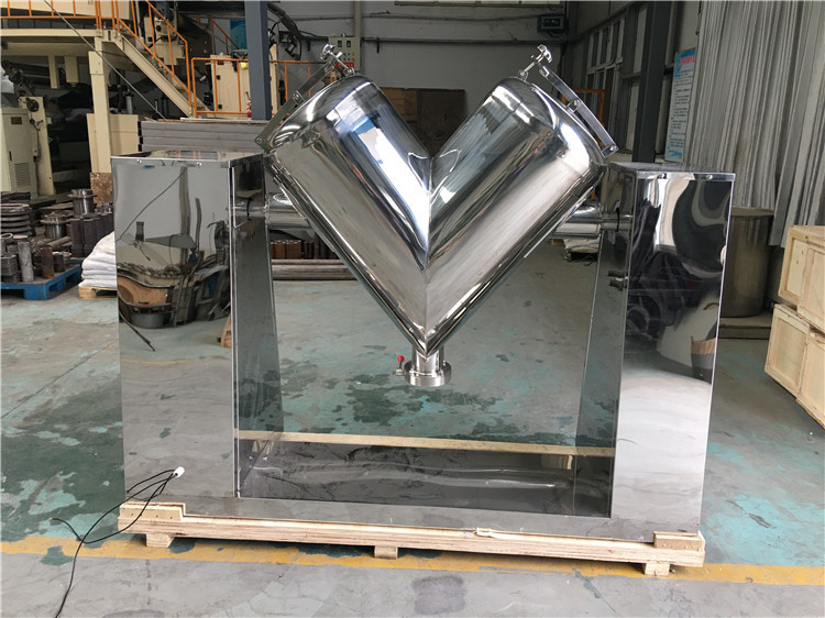 SS304 V Type Powder Mixer Dry Particle Laboratory Mixer Blender 1.5kw