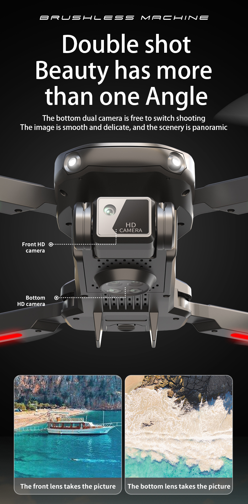 Mini Drone with 1080P Video Recording Camera 12 Minutes Flying Time 100 Meters Flying Distance Profissional FPV RC Drone