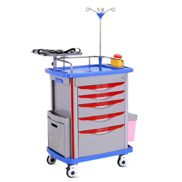 Full Drawer Hospital Medical Emergency Crash Cart With Centralized Lock