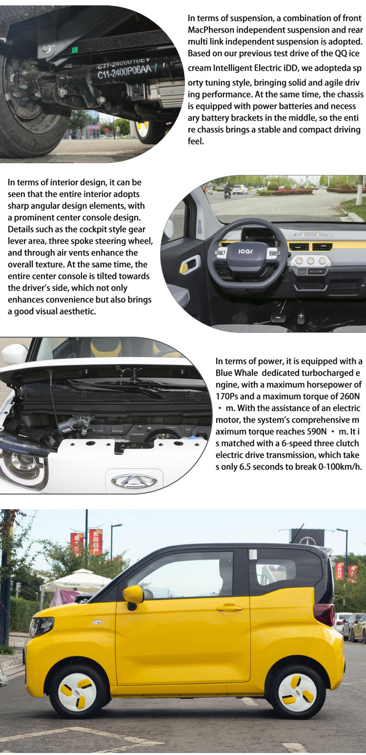 China New Energy Vehicles Pure 4 Wheel Used Cars Adult Chery QQ Mini EV Electric Car