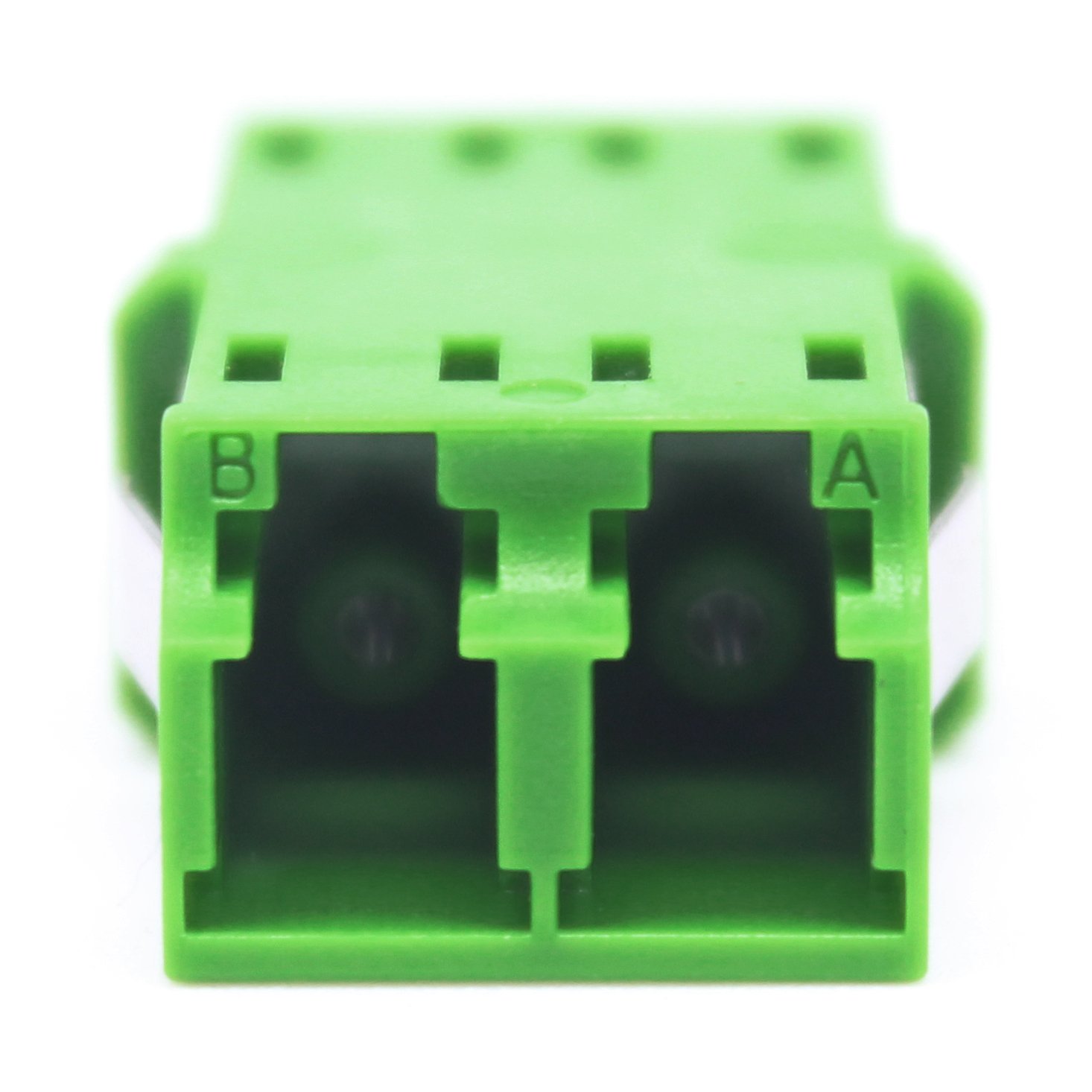 LC APC Duplex SM Fiber Optic Adapter Durability 0.2 dB 500 Cycle Passed Inner Shutter