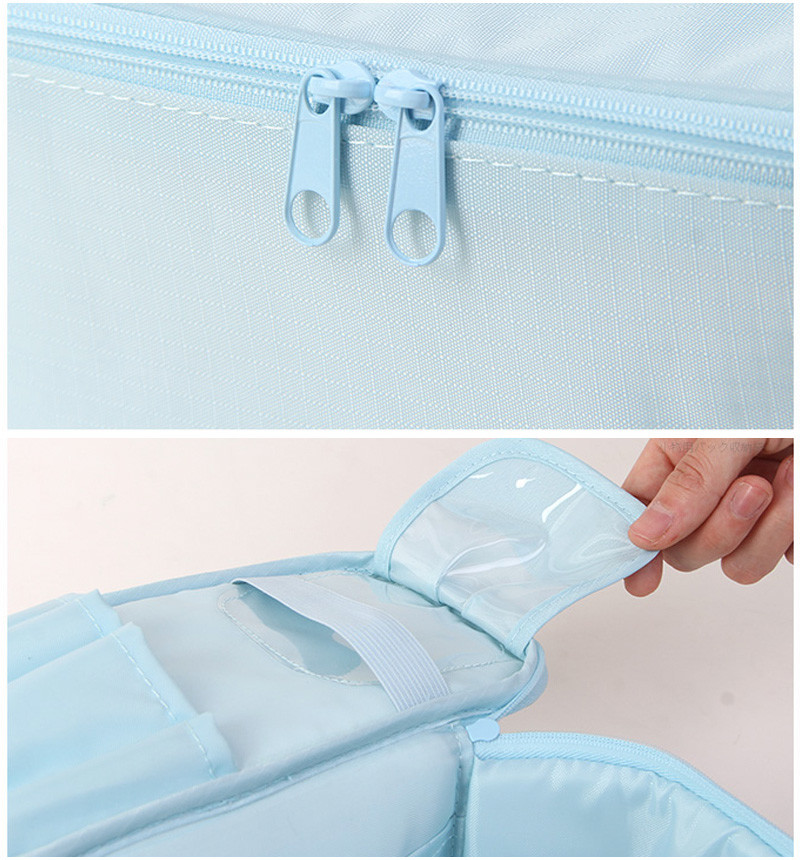 Eco Friendly Zippered Totes Large Capacity Cosmetic Bag Custom