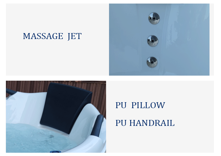 Freestanding 60 Inch Air Jet Bathtubs Whirlpool 1560x800mm Radio Function