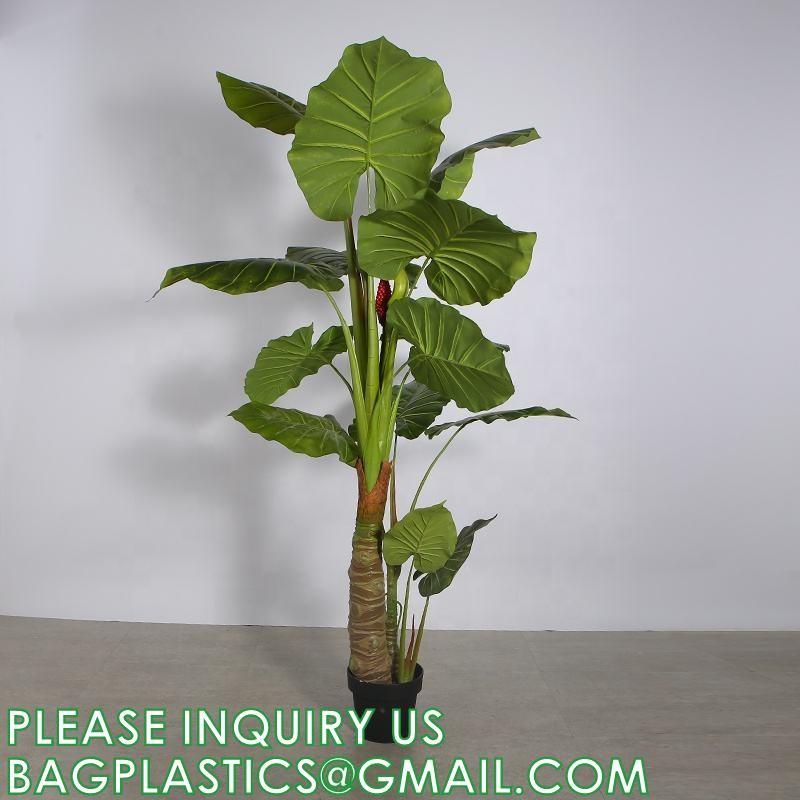 Artificial Plants 15 Inch Artificial Dripping Guanyin Tree Faux Plants Décor Indoor Outdoor,Fake Plastic Plants