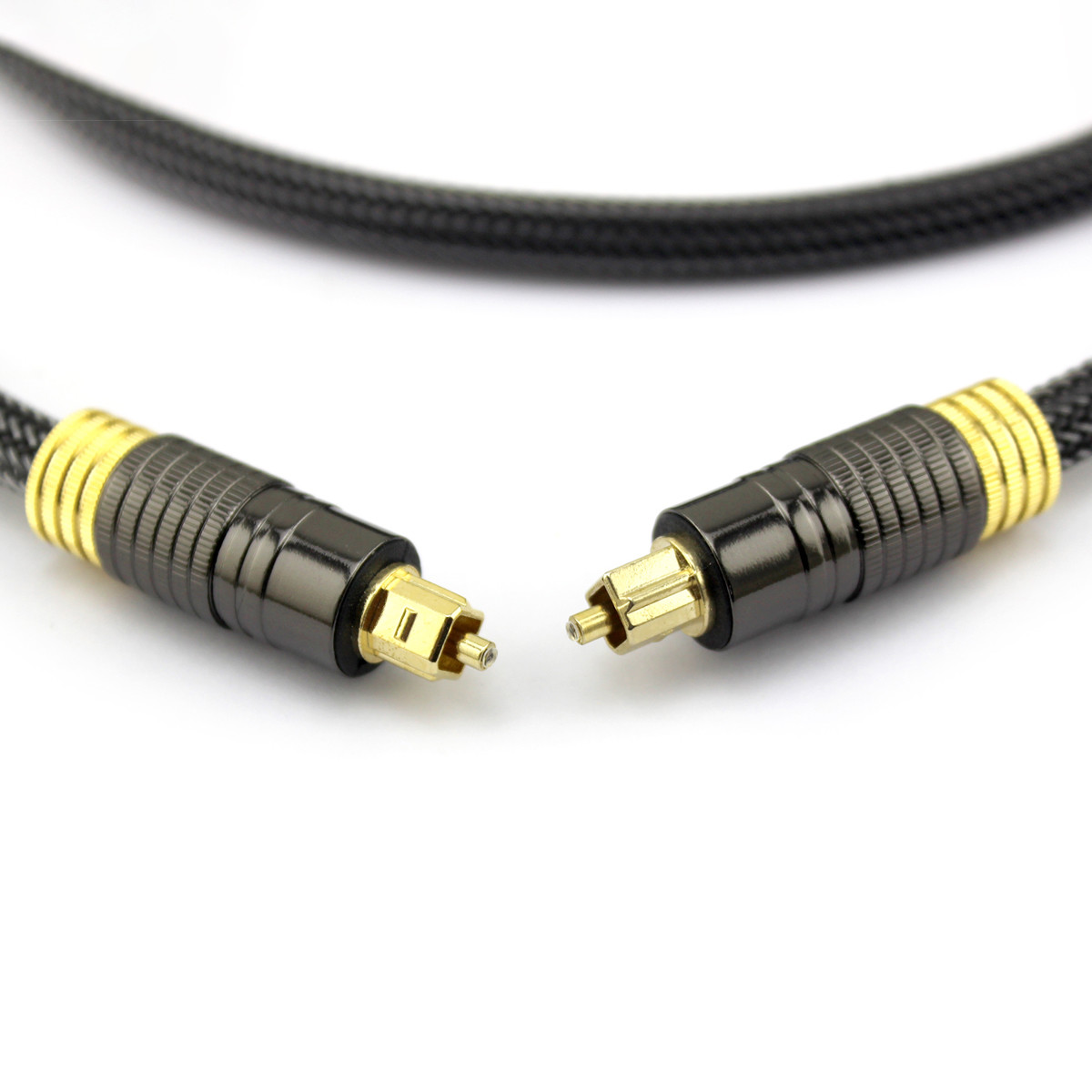 Factory Outlet Premium Digital Optical Audio Toslink 24K Plated Golden Knited Rope 1.2M