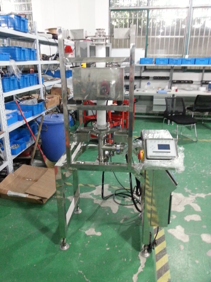 Pipe Metal detector JL-IMD-L80(Vertical design for special install） jam,paste,sauce,milk or Liquid product inspection