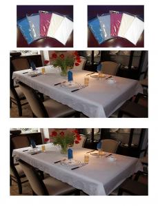 China 2/3 Ply Waterproof Colored Party Paper Tablecloths For Four Seasons on sale