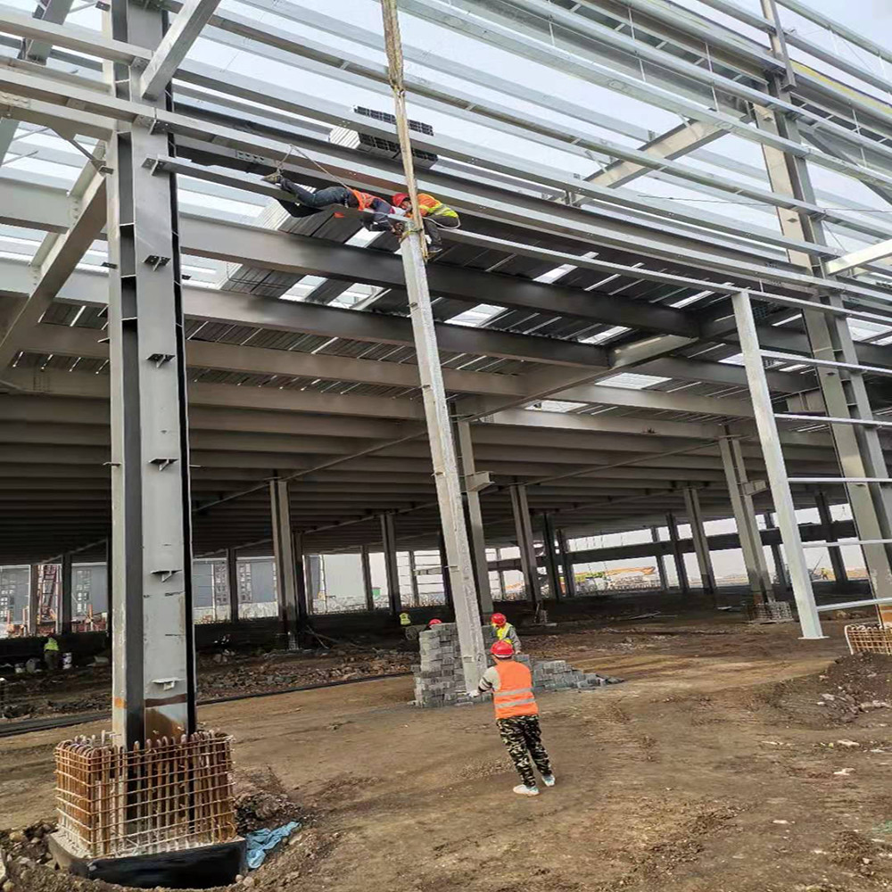 Anti Corrosion Prefabricated Steel Frame Building Construction Auto CAD Drawing Design