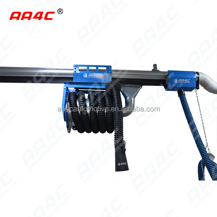 AA4C car exhaust extracting system auto vehicle exhaust manual sliding tumbler hose reel control manually