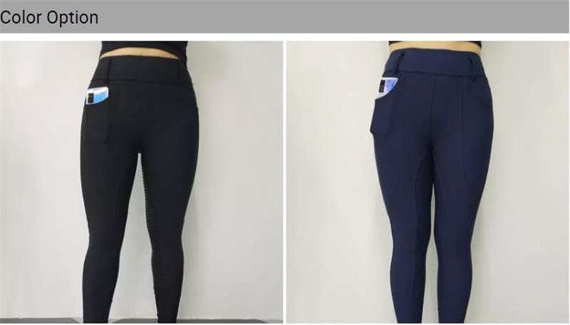 Compression High Waisted Riding Breeches Woman Full Seat Black Equestrian Leggings