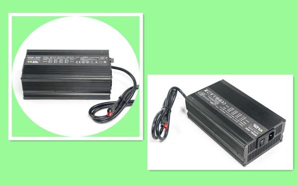 72V 6A HV Battery Charger 2.5 KG For LiFePO4 Battery Packs With Black Silver