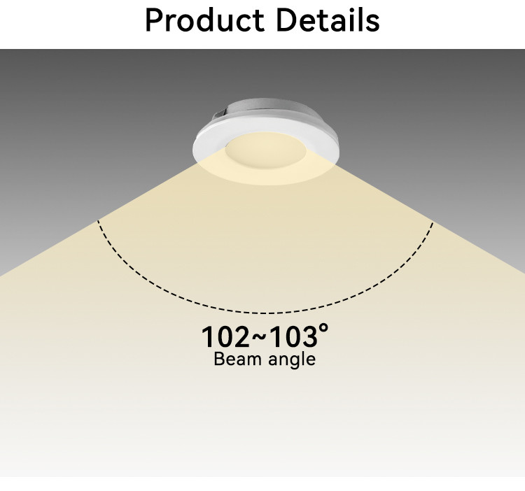White 3.3W Under Cabinet Pot Lights 2700K-6500K Recessed Cabinet Downlights