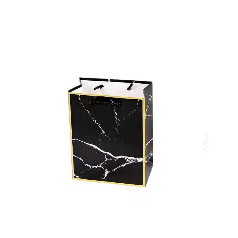 Lipack Marble Boutique Carrier Paper Bags With Rope Handle