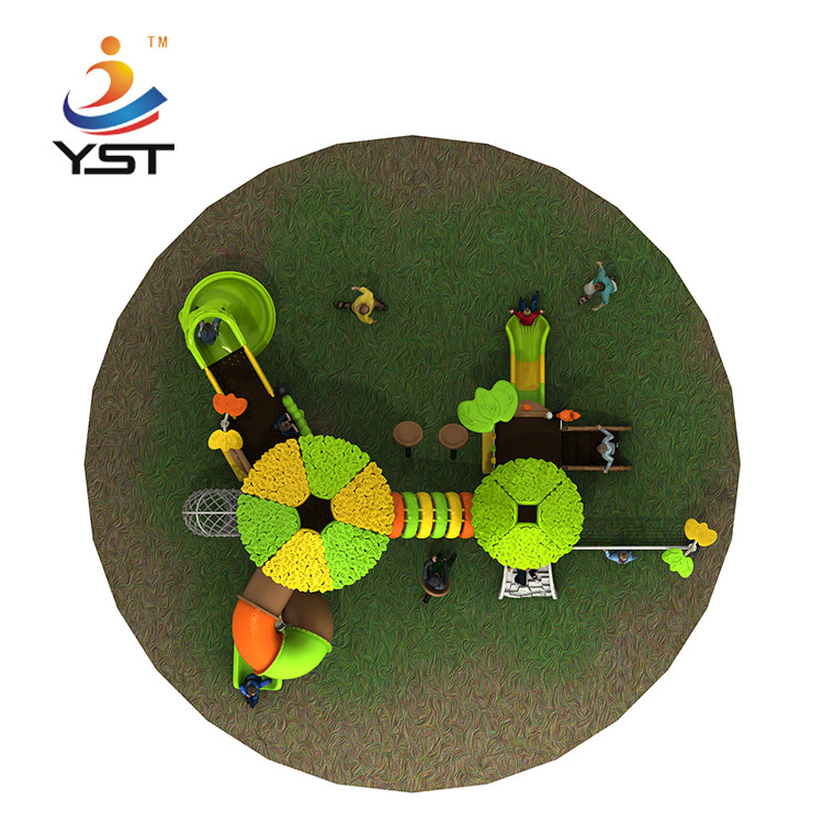 Amusement Park Free Play Outdoor Playground Slides Equipment Surfact Mounting