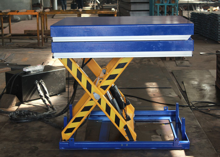 1300x850mm Warehouse Stationary Lift Table With Tilt Cargo Lifting