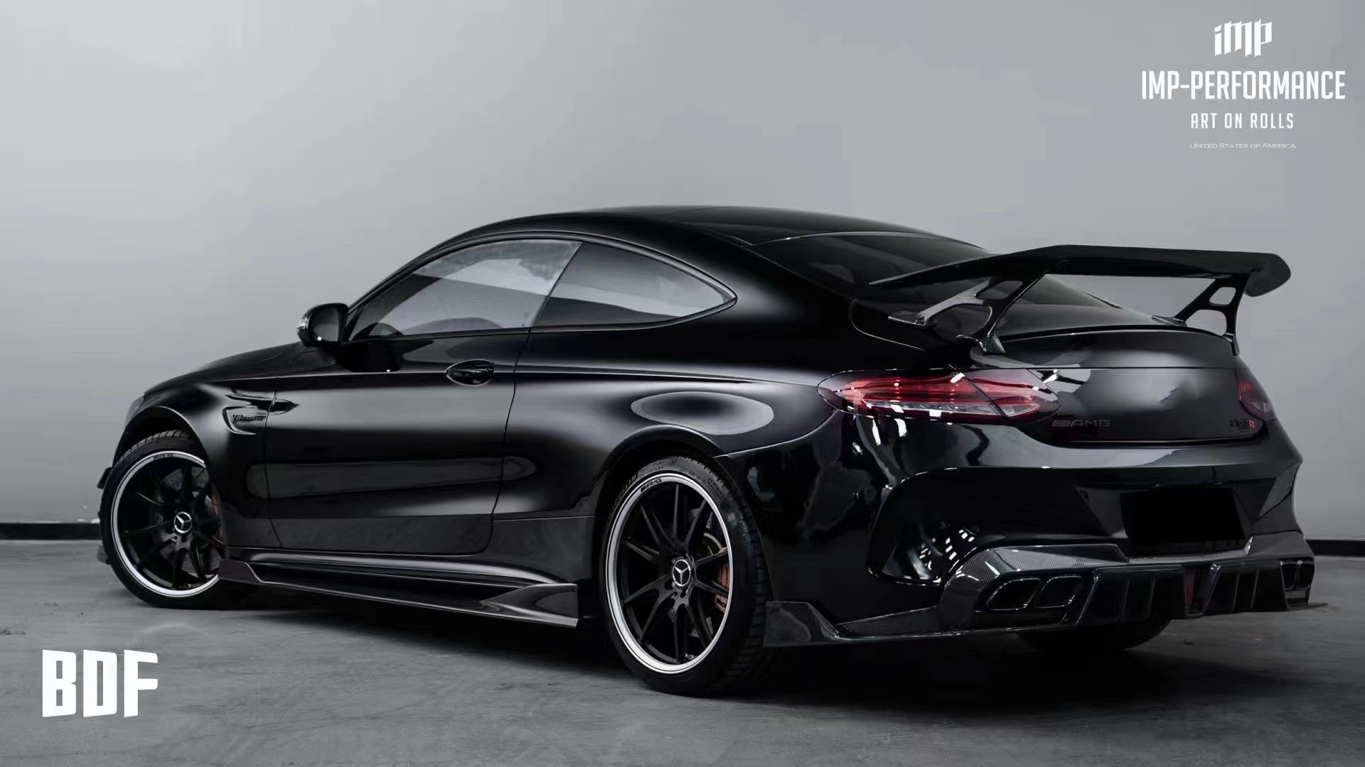 Auto Parts for Mercedes C63 C63S Coupe Body Kit C63 C63S Coupe Upgraded IMP Style Front and Rear Bumper Spoiler Body Kit