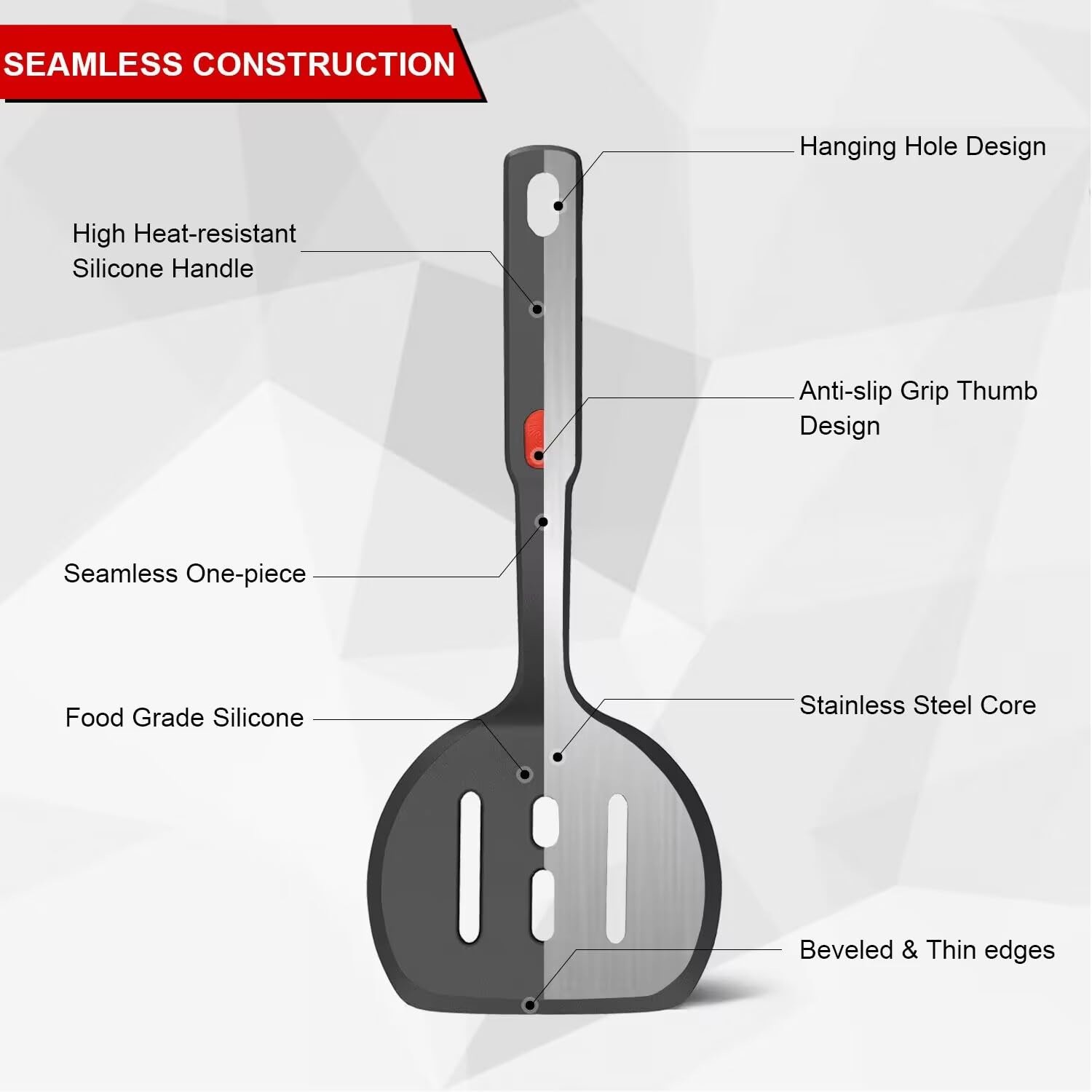 5pcs New Silicone Cooking Utensils Set Silicone Baking Spatula Utensils Set First Home Essentials Kitchen Gadget Set